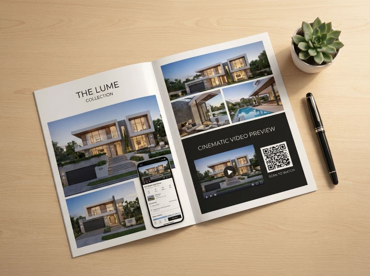 Hochwertiges Immobilien-Exposé mit Video-Preview und QR-Code
